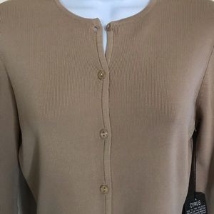Cyrus , size S beige buttoned sweater